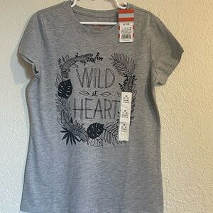 Cat & Jack Gray Short Sleeve T Shirt girls M 7/8